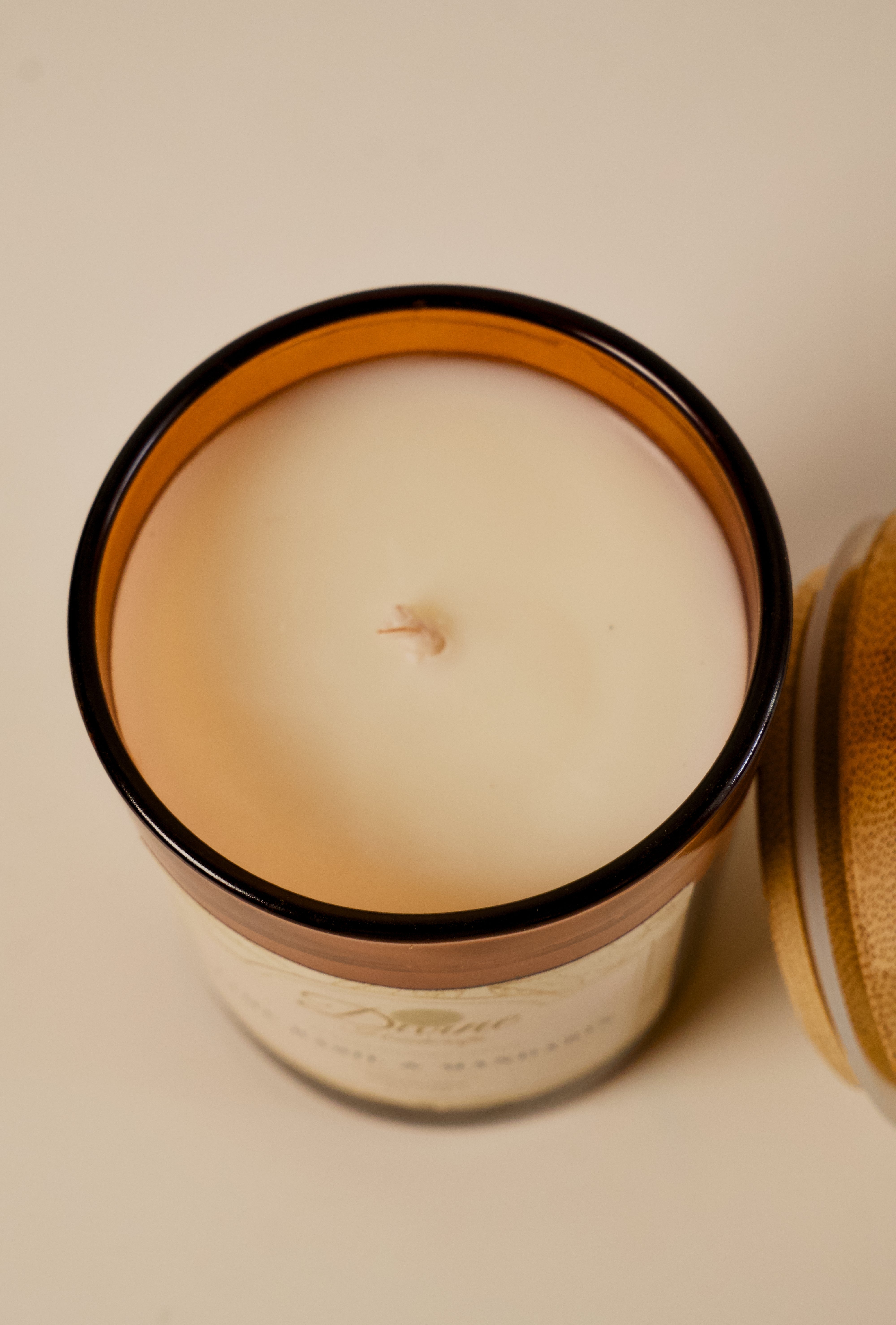 Lime, Basil and Mandarin Coconut Wax Candle. Hand poured, vegan and cruelty free!